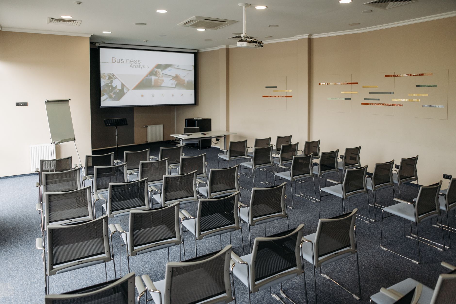 Conference room with projector